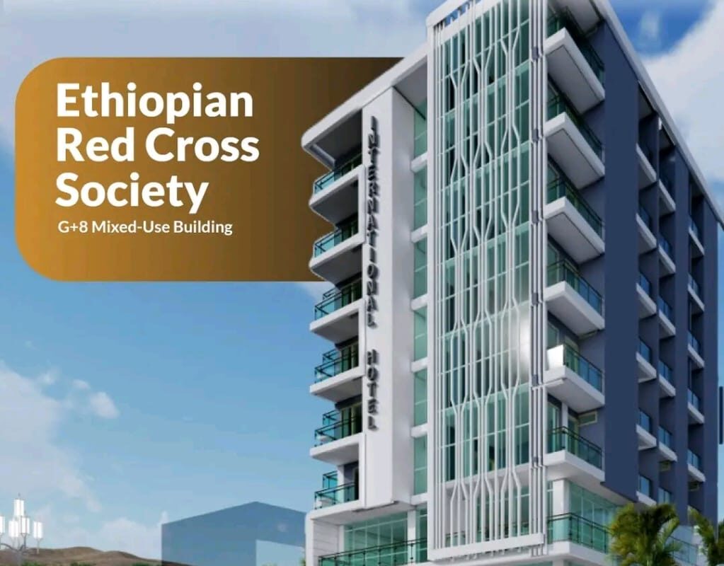 Design visualization of Ethiopian Red Cross Society — G+8 Mixed-Use Building, Jijiga — view 1